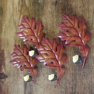 Metal Oak Leaf Napkin Rings